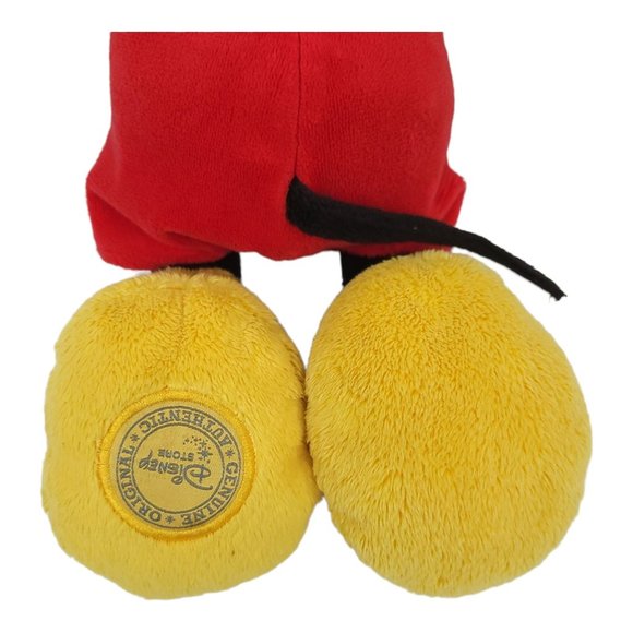 Disney Store Classic Mickey Mouse Plush Doll 13" Stuffed Toy Black Red - Picture 7 of 12